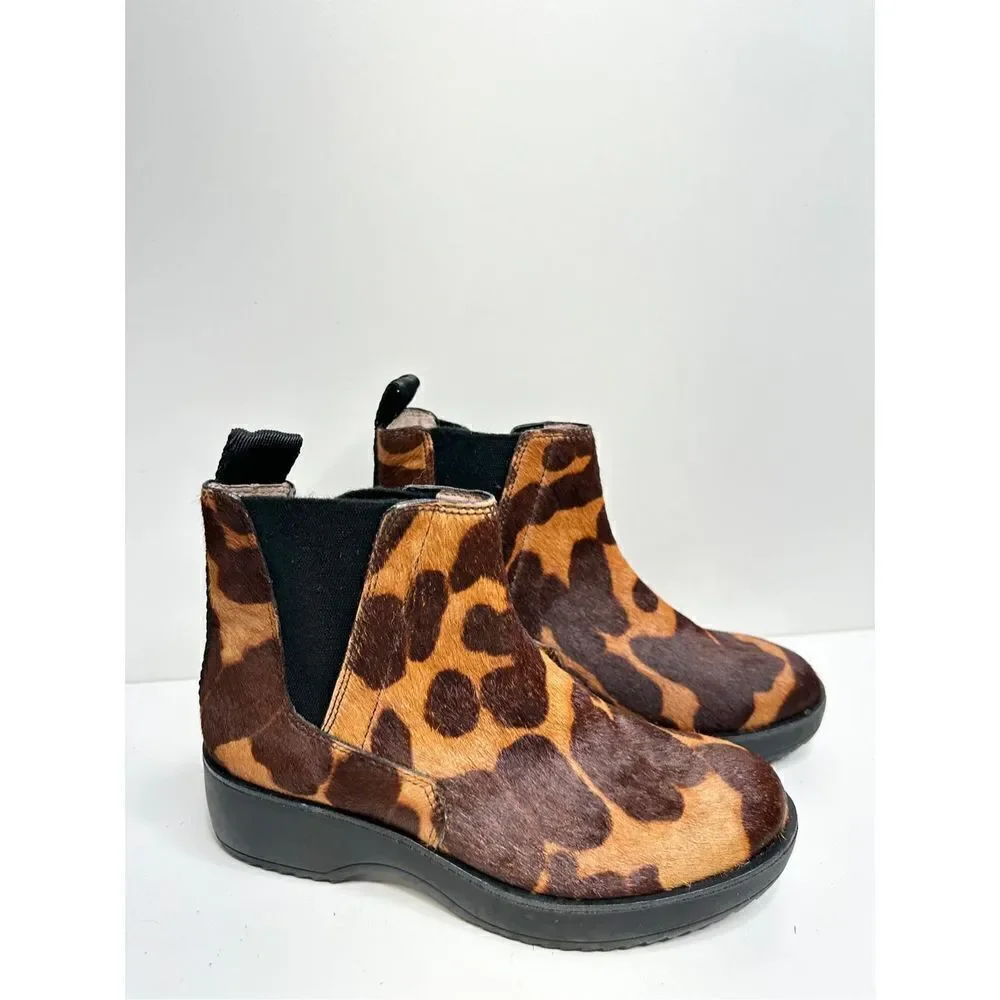 Louise et Cie Zareb Genuine Calf Hair‎ Womens 5.5 Platform Bootie Cognac Boots